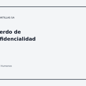 Acuerdo de Confidencialidad
