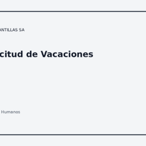 Solicitud de Vacaciones