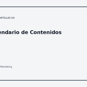 Calendario de Contenidos