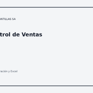 Control de Ventas