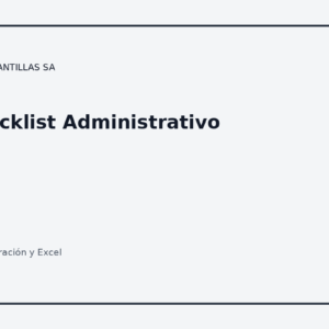 Checklist Administrativo