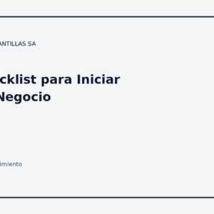 Checklist para Iniciar un Negocio