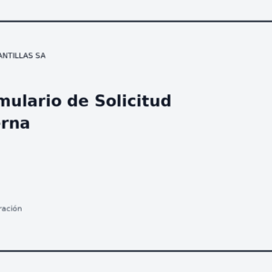 Formulario de Solicitud Interna