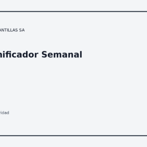 Planificador Semanal